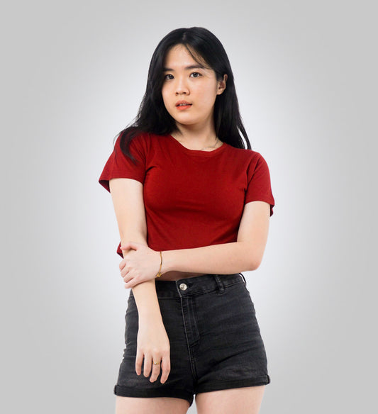 Women's Solid Crop-top