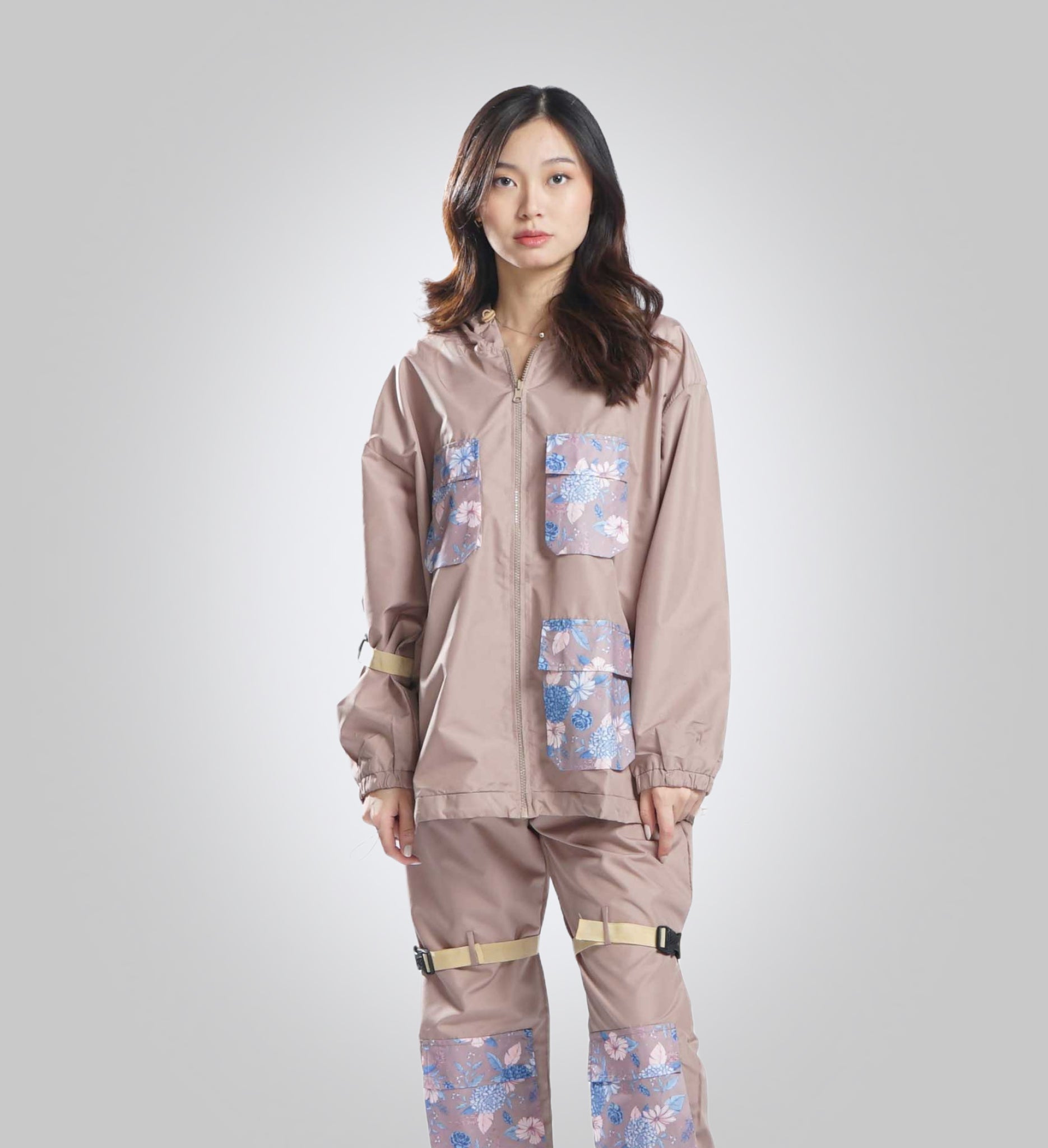 Women's Cargo Zipper Night Suit