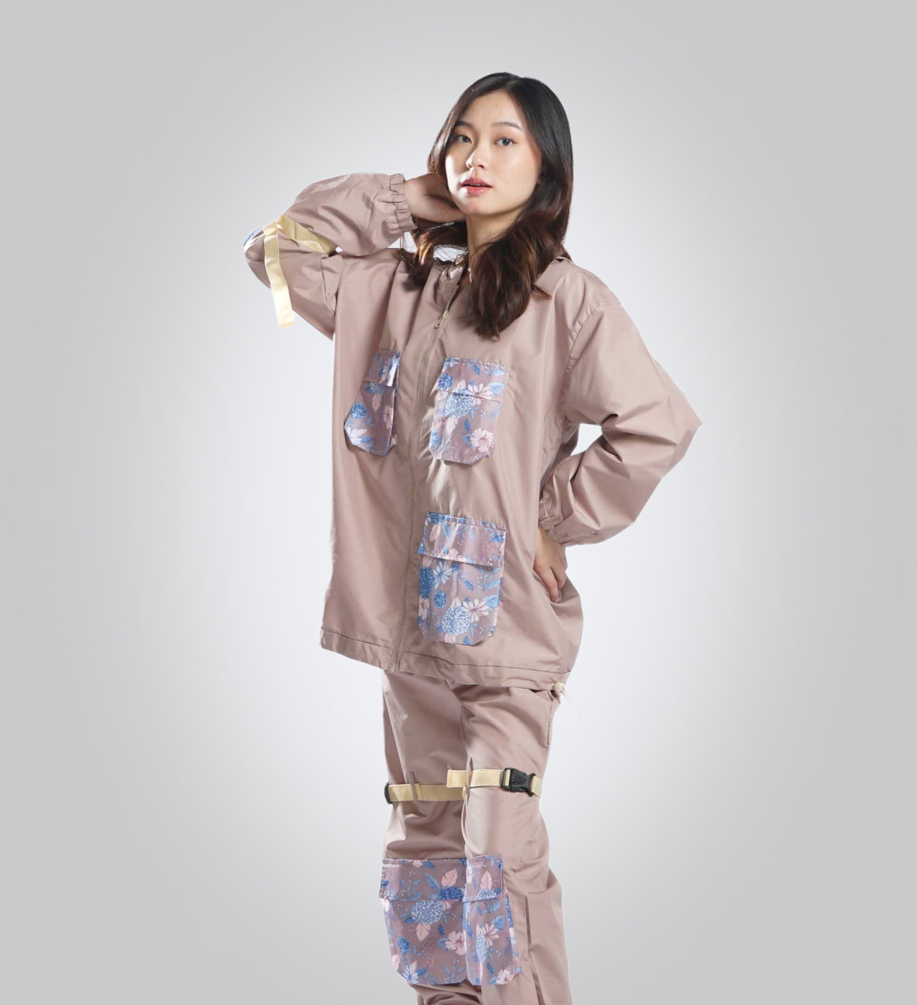 Women's Cargo Zipper Night Suit