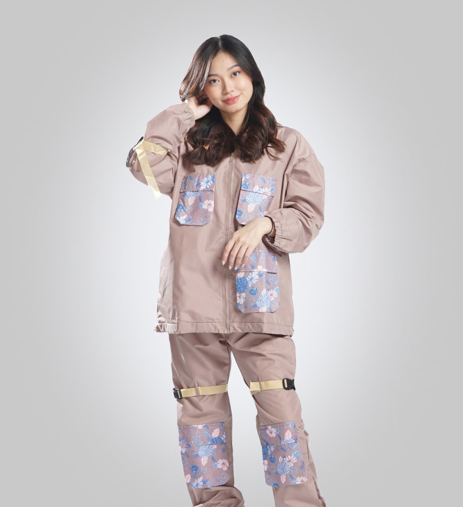 Women's Cargo Zipper Night Suit