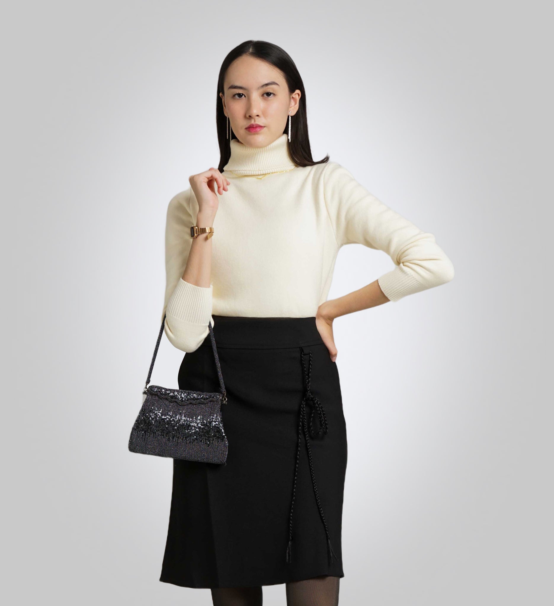 Off-White High Neck Sweater