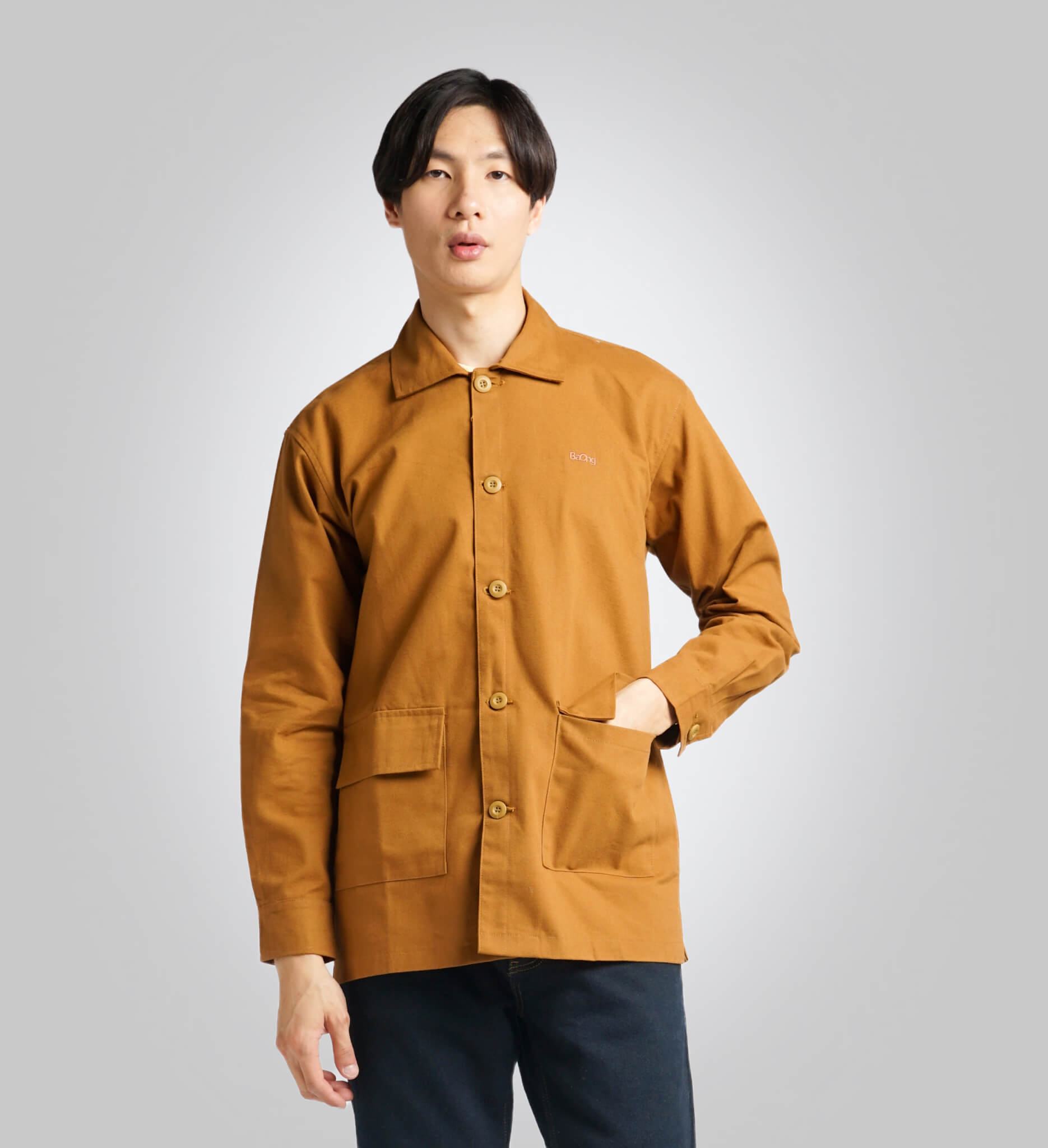Camisa cargo amarilla lisa